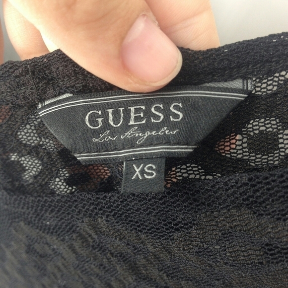 Guess Black Lace Flowy Blouse Size XS - Picture 4 of 7
